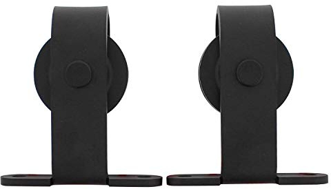 INTERSTEEL - 2-teiliges Laufrollen-Set Basic Top Mattschwarz - Schiebetürrollen für Schiebetüren, Innentüren und Wandschränke - 140 mm