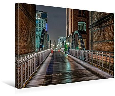 Premium Textil-Leinwand 45 x 30 cm Quer-Format Kibbelsteg Hamburg | Wandbild, HD-Bild auf Keilrahmen, Fertigbild auf hochwertigem Vlies, Leinwanddruck von Peter Roder