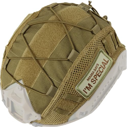 OneTigris Funda Táctica para Casco con Parche Gratuito, Cubierta de Camuflaje para Casco Ops‑Core PJ & OneTigris PJ T. M/L (sin Casco)