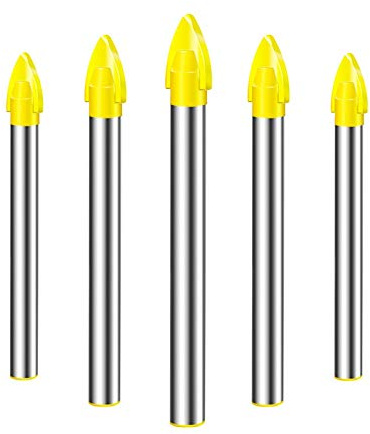 10pcs Spear Capo Drill Bit Set Nucleo Drill Bit Carbide Lega la Misura for Il Legno Metallo Vetro di Marmo delle mattonelle di Ceramica Potenza Accessori Strumento (Taglia : 6mm)