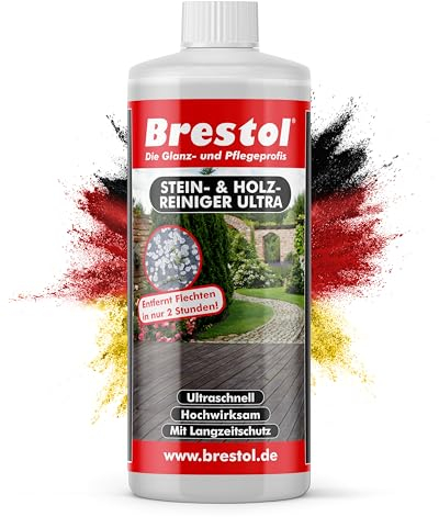 STEINREINIGER INTENSIV AUSSEN 1000 ml – Pflasterstein Reiniger mit SOFORTWIRKUNG, Grünbelagentferner, beseitigt Schmutz, Algen & Flechten in Minuten, Stein Reiniger Außen, Terrassenplatten Reiniger