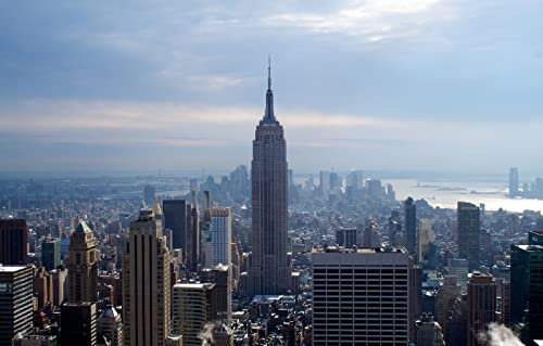 LHJOYSP My First Puzzle 3D Puzzle 1000 Teile City Winter New York Wolkenkratzer Empire State Building 75x50cm