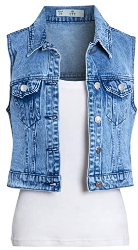 SS7 Femmes Gilet en Jean sans Manches