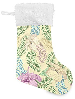 ODAWA Weihnachtsstrümpfe, beige, hängende Strümpfe, Heimdekoration, Weihnachtsstrümpfe für Familie, Urlaub, Party, Weihnachtsdekoration, 45 cm