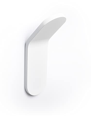 Gedotec Garderoben Haken - Kleiderhaken Garderobe Aluminium | TiK 7012 | 1 Stück Kleiderhaken Wand 40 x 125 x 47 mm | Garderobenhaken Weiß matt | Haken zum Schrauben Wandhaken Handtuchhaken - Gaderobe