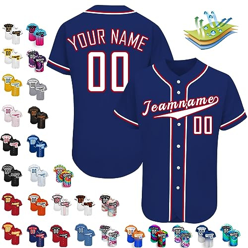Benutzerdefinierte Baseball-Trikots, Personalisierte Baseball-Shirts, Individuelle Baseball-Shirts FüR MäNner, Frauen, Jugendliche