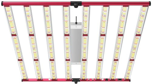 AGLEX 800W LED Pflanzenlampe, Vollspektrum Grow Light mit UV‑IR, Daisy‑Chain, faltbar & dimmbar, Bar‑Style Wachstumslampe für Innenanbau, kommerzielle Hydroponik, 6x6 ft Kernabdeckung