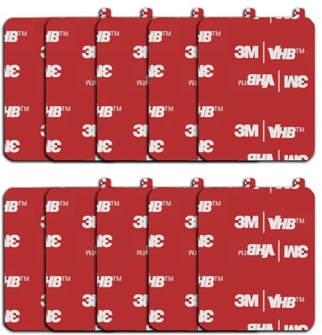10 Pack 1.96 in x 1.57 in (40*50mm) Very High Bond Sticky Adhesive Replacement,Double Sided Pads Gule for Dashboard Windshield Suction Cup Phone Holder Car DVR Home Suction Hooks GPS Navigation (Red)