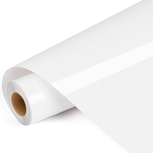 IModeur Plotterfolie Textil Weiß – 30,5 x 400 cm Flexfolie Plotter Textil Weiß für Silhouette Cameo, Kleidung, Mützen, Hosen, andere Stoffe