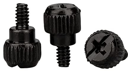 5/10 Stück Länge 6–20 mm M3 M4 M5 M6 Computer PC Gehäuse Lüfterschraube Kühlung werkzeugloses Gewinde Zähne Anpassung Rändelschraube Schraube Kohlenstoffstahl schwarz(16mm (5pcs),M4)