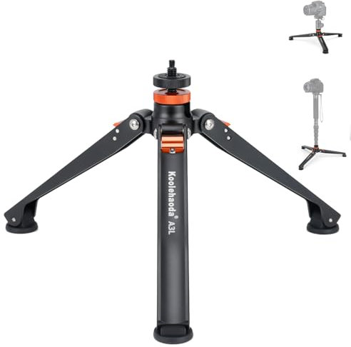 Koolehaoda trípode de aluminio 3 pies para cámara DSLR y monopié, soporte universal 1/4-3/8