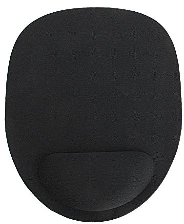 Alfombrilla de ratón negra cómoda para mouse óptico de PC