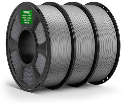 DEEPLEE PETG PRO Filament 1.75mm Grau 3KG | 1,75 mm PETG 3D-Drucker-Filament, Verbesserte Zähigkeit und Wetterbeständigkeit, FDM-kompatibel