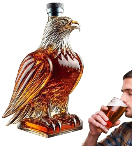 Eagle-shaped whisky carafe, whisky decanter in eagle shape, collector's item as a gift idea for bar, home, wedding, Father's Day, home accessory