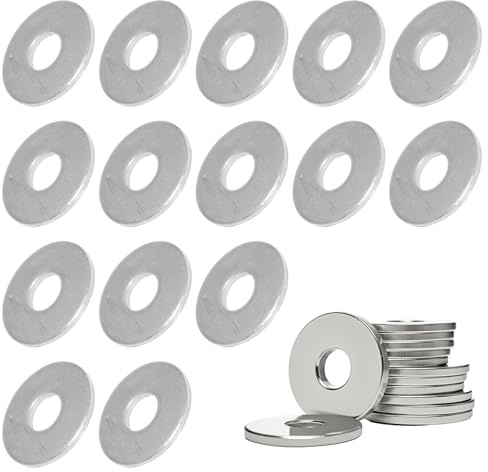 PIKABOOM 15 Arandelas M10 x 25 Acero Inoxidable A2 - Arandelas para Tornillos, Tuercas y Varillas roscadas - Arandelas metálicas para Elementos de fijación