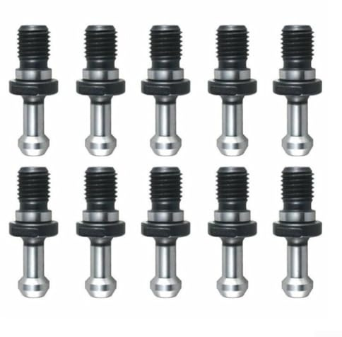 Lot de 10 goujons de traction CAT40 pour porte-outils CNC - Boutons de rétention à 45 degrés en acier trempé