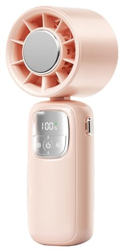 Ventilador personal | 6,3 pulgadas Leises y dispositivo de enfriamiento plegable | ABS + PC + aluminio aleacion aleacion USB Fant de mesa sificativa con pantalla LED para el campamento de viaje BURI