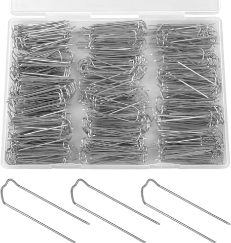 SPEEDWOX 300 Stück Blumennadeln, 4,6 cm, U-Form, Farnnadel, Premium-Metall, scharfe Blumen-Pflanzennadeln für Strohkranz, Blumenarrangement, Bastelarbeiten, Blumenstrauß, Pflanzen