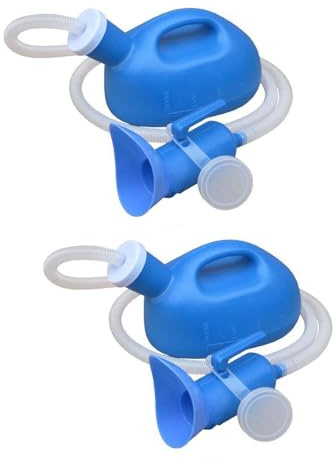 2000ML Orinatoio Portatile Uomo Donna 2PCS, Urinatoio Portatile Da Viaggio | Con Tubo 1.3 M 1.6 M E Coperchio, Urinali Maschile Femminile, Orinatoio Per Viaggi Ospedale Campeggio Auto