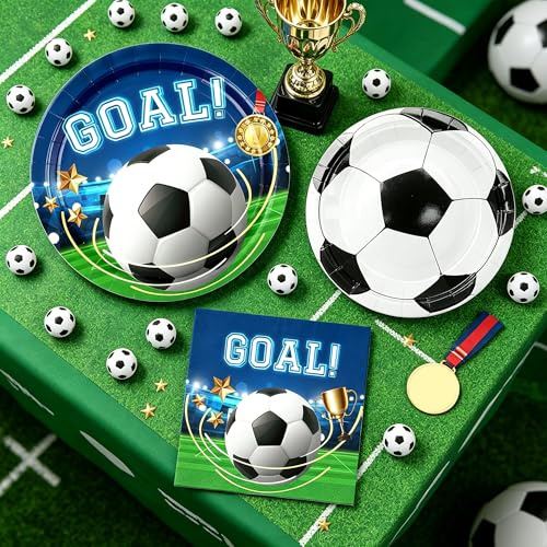 decoración fiesta fútbol cumpleaños vajilla manteles artículos deporte | decoración fiesta fútbol cumpleaños vajilla manteles artículos deporte sirve dieciséis personas color