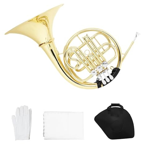 Professionelles Waldhorn Vergoldetes Flaches Drei-Knopf-Waldhorn Aus Bb-Messing Geteilter Typ Professionelles Anfängerniveau