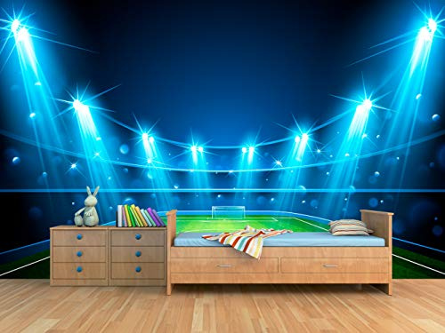 Oedim Vinyl and Wallpaper for Wall Bedroom Child Football Field | Photo Mural for Walls | Decorative Vinyl | Mural | Wallpaper | Decoration for Dining Rooms, Living Rooms, Rooms 200x150cm