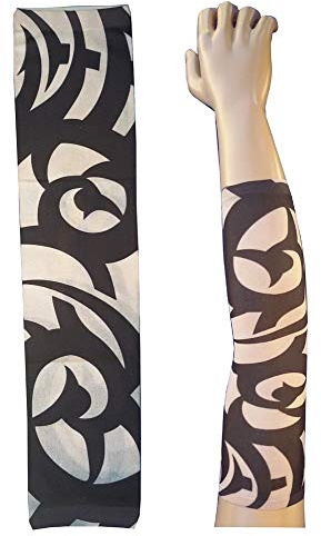 Lovelegis Manicotto Tattoo Indossabile Mezza Manica Tatuaggio Finto Tribale Realistico Elasticizzato Braccio Uomo Donna Cosplay Moda Alternativa W31 Idea Regalo Natale Compleanno Festa