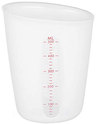 SUPVOX Copa medidora de silicona vasos graduados visibles tazas de escala precisas para moldes de fundición epoxi mezcla (500 ml)