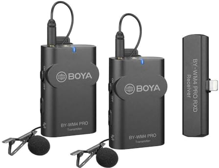 Boya - Micrófono inalámbrico Dispositivo iOS 2 Transmitters