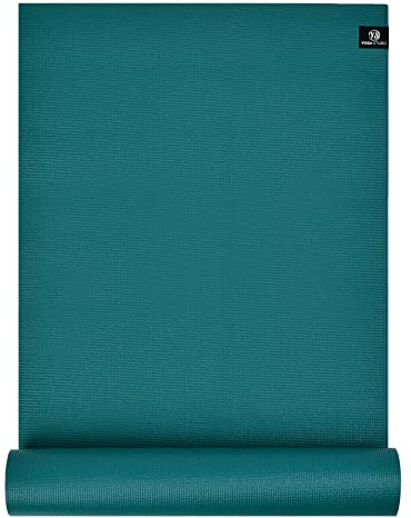 Yoga Studio Sticky Yogamatte, reißfest, rutschfest, Oeko-Tex, für Workout, Fitness, Yoga und Pilates, 183 cm x 61 cm x 6 mm, Blaugrün