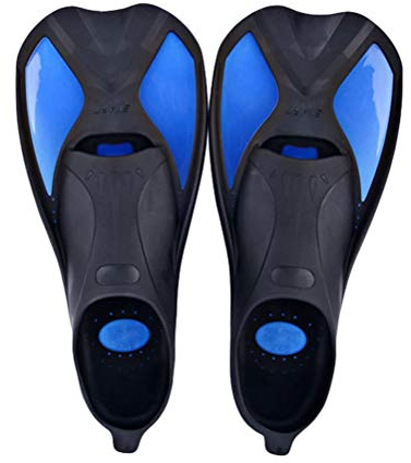 N / A Pinne da Piscina Unisex-Adulto Leggero Pinne Snorkeling Corte Pinne Allenamento Nuoto - Blu, M