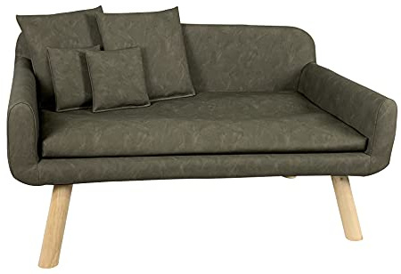 Lycce Hundesofa Tilda Kunstl. Used Look Taupe 103cm x 58cm x 50cm