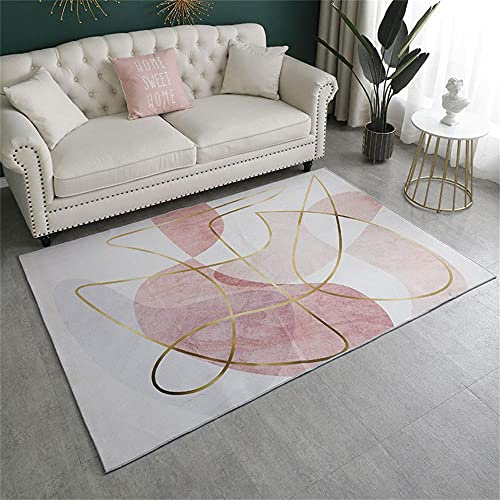 DJHWWD Fleckerlteppich Großer Teppich Warmrosa Weiß Kissen Komfort Schlafzimmer Kinderzimmerzubehör Antirutsch 40x60cm