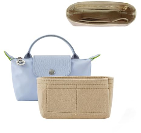 Chispee Longchamp Taschen-Organizer für kleine Tragetasche, Aufbewahrung und Verarbeitung, Innentasche, Innenbeutel, Handtaschen, Organizer, passend für Mini-Größe