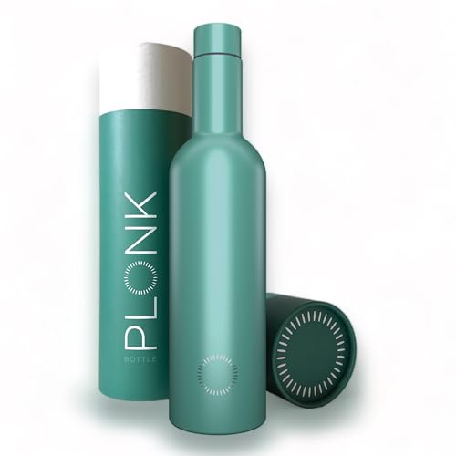 PLONK Wine Cooler | Vacuum Insulated Wine Bottle | Stainless Steel | Keeps Wine Cold for up to 24 Hours | 750ml (Green)