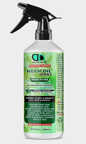 DD Teck Organic Neem Oil A Natural Garden Bug Spray for Plants & Horses - Insect Repellent & Bug Repellent for House, Skin Care, Hair Growht 500ML TRIGER Spray