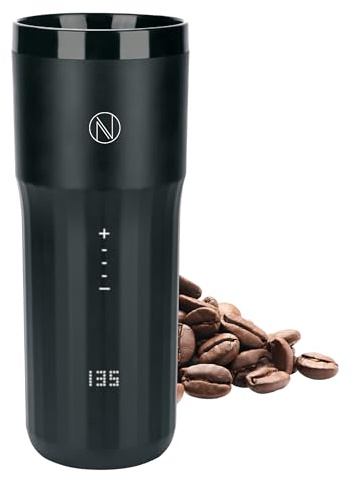 Nebula Smart Travel Mug | Temperature Controlled Flask | Black | 355ml | Ideal for Baby Bottles, Travel & Work | Wireless Charging, Spill-Proof Lid, Car Cup Holder Compatible & Long Battery Life