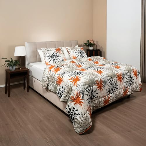 Zelesta Wonderbed Bettdecke 200x200 cm 4 Jahreszeiten - Bettwäsche winterdecke und Sommer-Bettdecke warm Duvet - Waschbare bettdecke ohne Bezug - Anti-Allergene Steppdecke (Jungle Vibe)