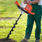 CHIMHOON Benzin Erdbohrer Benzin-Pfostenlochbohrer, Erdbohrer, Zaunbohrer mit 3 Bohrern 100/150/200 mm Universal-Gartenerdebohrer mit 20MM Durchmesser Abtriebswelle
