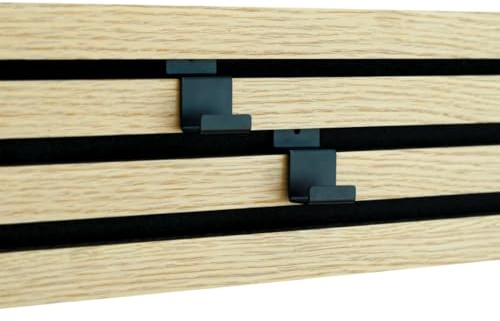 Steinmine - Designmanufaktur Zubehör für Wandorganizer & Akustikpaneelen für DIY Wandregal für Büro, Küche & Mehr (2er Set Wandhaken standard für Wandorganizer quer)