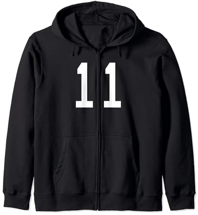 Nummer 11 Rückendesign Fußballtraining Kapuzenjacke