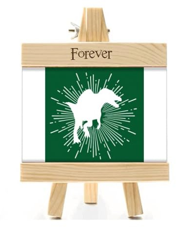 Bilderrahmen mit seitlichem Tier, Jagd, Holz, Tischplatte, 10,2 x 15,2 cm