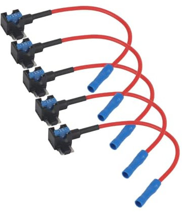 Auto-Sicherungshahn-Adapter, Flachsicherungen, Halter, DIY, Einfacher Stromanschluss, Mikro, Standard, 5 Stück (Typ 2)