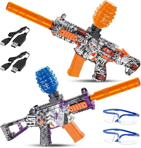 UTIJFOY Giocattolo Blaster in gel (confezione da 2), divertente giocattolo in gel per compleanno, giochi di squadra all'aperto, Capodanno, ricompensa giornaliera, Halloween