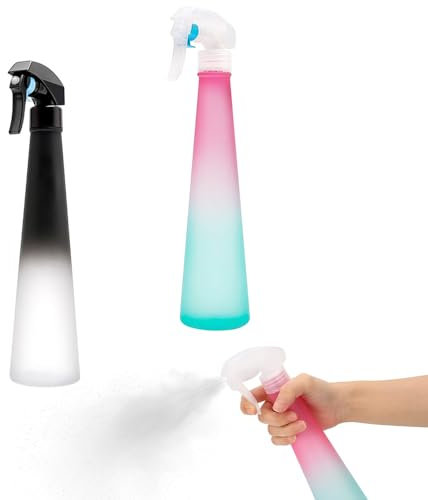 WEFHEF 2 Pz Spray Bottle Capelli,Flacone Spray Continuo Ultra Fine da 350ml,Bottiglia Spray a Nebbia Fine per Capelli,Spruzzino Capelli per Acconciature, Piante, Animali Domestici