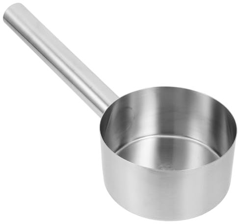 FONDOTIN Cucharón De Agua Inoxidable Mango Para Riego De Jardín y Baño Capacidad Para Lavar Cabello y