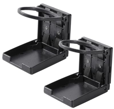 AKOOSY 2 Pièces Porte-gobelet Voiture Multi-Fonction Plastique Support Boissons Antidérapant pour Aération Compatible Canettes et Bouteilles Lot de Noir