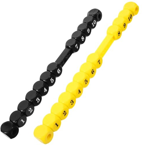 DECOMELODY Segnapunti da Calcio Balilla 2 Pezzi in Plastica Robusta, Barre Segnapunti Multifunzionali per Giochi da Tavolo, Dispositivo di Punteggio Compatto per Partite di Calcio Balilla