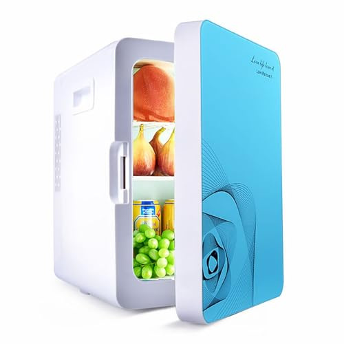 20L Refrigerador Independiente Congelador Mini Nevera Bebidas Refrigerador Portátil Nevera Pequeña Calentador De Alimentos Y Enfriador De Bebidas Para Coche/camping/viajes Compatibilidad AC DC(Blue)