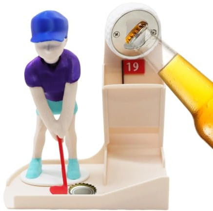 Apribottiglie di birra, strumento automatico a tema golf, per amanti del golf, per amanti del golf, casa, barbecue, caverne, festa del papà, feste in cucina, riunioni